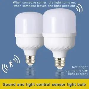 자동 ON/OFF 전구 센서 모션 LED 램프 스마트 음성 활성화 에너지 절약 조명 220V