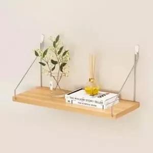 [하프클럽/]무타공 벽선반 50x15cm 내추럴우드