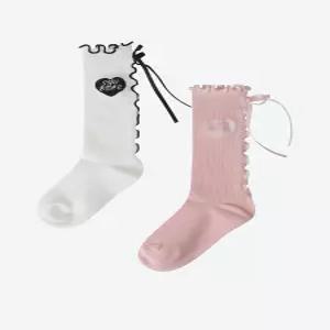 [정상가 9900원]러플 포인트 니삭스 2족 세트 HPKL5GA25M