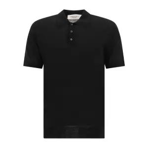 골든구스 메탈 스터드 울 폴로 티셔츠 GMP01412P00104190100 BLACK