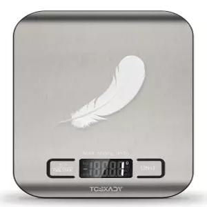 Tcsxady 식품 저울 11파운드 디지털 6개의 LCD 디스플레이 및 테어 기능 베이킹을 위한 컴팩트 디자인 한