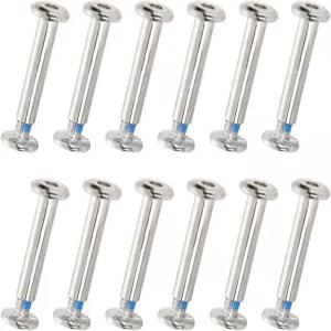 UPIQNG 12Pcs 인라인 스케이트 나사 바퀴 축 교체 볼트 하드웨어 액세서리 30MM
