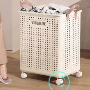 롤링 빨래 바구니 분리수거함 접이식 수납 보관함