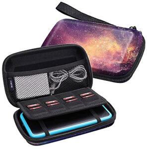 닌텐도 뉴 2DS XL LL / 3DS LL용 핀티 휴대용 케이스 게임 카드 슬롯과 내부 포켓이 있는 보호용 하드 쉘 여행용 커버 파우치 삼성제품호환