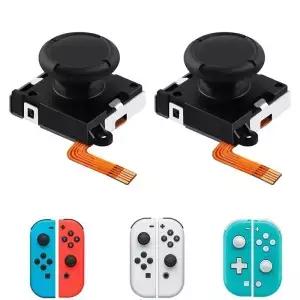 JoyCon 교체 용 2pcs 홀 효과 Swicth OLED Lite 수리를위한 드트 전자기 스틱 없음