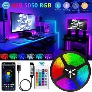 블루투스 LED 조명 스트립 스마트 앱 리모컨 다이오드 램프 RGB 테이프 백라이트 게임방 크리스마스 장식