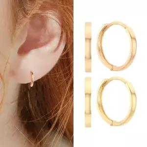 [골드퀸즈] 14K 기본 금 원터치 귀걸이_9mm