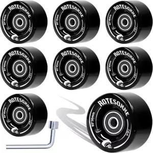 8 팩 78A 쿼드 롤러 스케이트 휠 65 x 36mm ABEC-9 베어링 장착 더블 로우 스케이팅 액세서리 실외/실내
