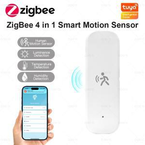 Tuya Zigbee 4 in 1 10G 레이더 모션 센서  스마트 홈용 광도 온도 습도 감지 PIR 교체