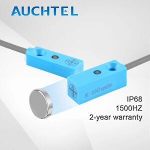 AUCHTEL 15mm 20mm 마이크로 홀 효과 센서 IP68 근접 마그네틱 스위치 NPN PNP 3 선 NO/NC DC 12V 24V 원격