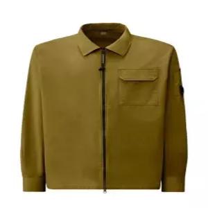 26SS 씨피 컴퍼니 오가닉 개버딘 지퍼 렌즈 오버셔츠 20CMOS705A 110143G 644 DRIED HE