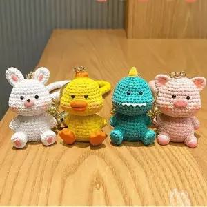 [하프클럽/]동물농장 고리 키홀더 가방꾸미기 테슬 인형 고리 선물 악세사