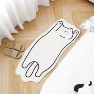 D DAYA 귀여운 고양이 발매트 미끄럼방지 침실 거실 주방 카페트