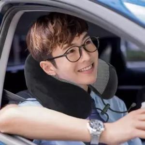 [콩심팥심]휴대용목베개 릴렉션메모리폼목베개3종세트 블랙 기내용베개