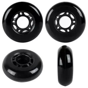 인라인 스케이트 휠 68mm 82a 블랙 야외 롤러 하키 롤러블레이드 4개 팩
