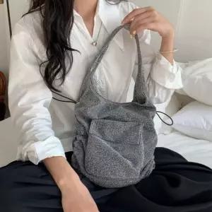 미콘 22951 여성 데일리 수납포켓 숄더백 에코백 캐주얼가방 포켓가방