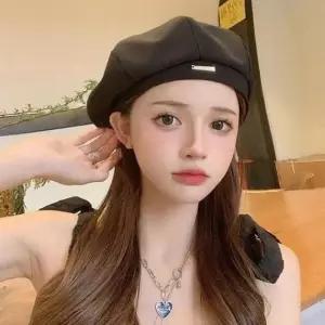 여자 데일리 예쁜 귀여운 펜던트 팔각 베레모 모자