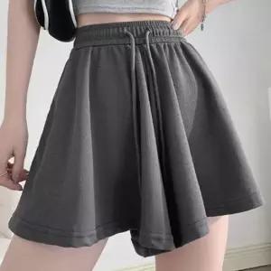 플레어 치마 반바지 허리밴딩 주름치마 바지 꾸안꾸