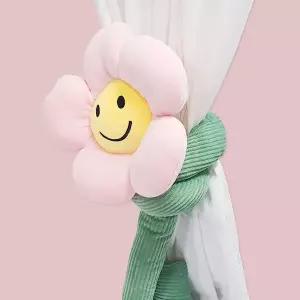 커튼 타이백 장식 인테리어 소품 꽃 모양 집게 홀더