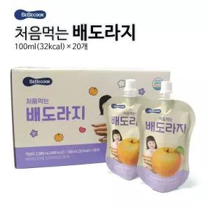 베베쿡 처음먹는 배도라지/ 액상차 100ml 20개 1