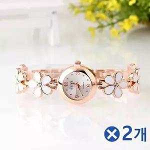 TBZ 러블리 플라워 팔찌겸용 손목시계x2개 베이직코디-WFNN79R
