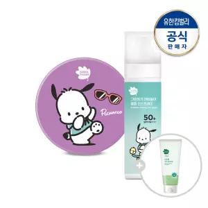 그린핑거 포차코 순한 무기자차 선쿠션12g+야외놀이 쿨링 선스프레이95ml+(수딩젤로션100ml)