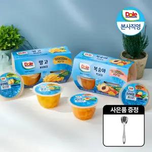 Dole 후룻볼 4종 16개+스푼 (파인/복숭아/트로피칼/망고) 간편과일
