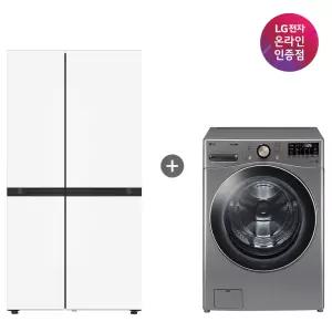 [혜택가 205만] LG 디오스 AI 오브제컬렉션 냉장고 + LG 트롬 세탁기(S836MQQ012 + F24VDLPR)