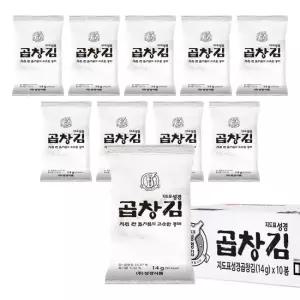 [성경김본사] 프리미엄 곱창 도시락김 14g(20매)x10봉 - 조각김