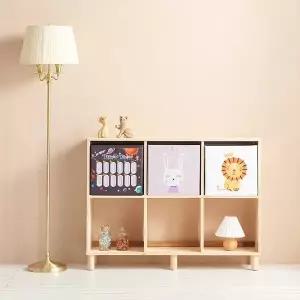 H6334 2단 6칸 삼나무 책장 1color