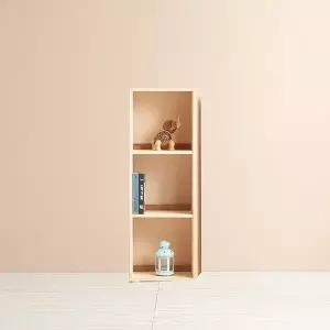 H6325 3단 3칸 삼나무 낮은책장 1color