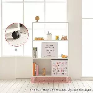 H6388 3단 3칸 바퀴형 책장 1color