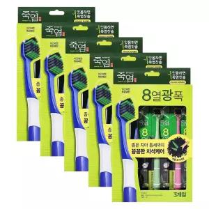 엘지 죽염 칫솔 8열광폭 치아사이 치석케어 3개입 X 5개