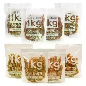 테비 사사미 1kg 대용량 강아지간식