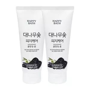 해피바스 대나무숯 피지흡착 클렌징폼 200g x2