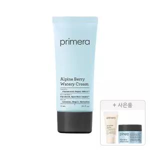 프리메라 알파인 베리 워터리 크림 75ml, 1개+증정(페이셜마일드필링 30ml, 1개+알파인 베리 워터리 크림 15ml, 1개)