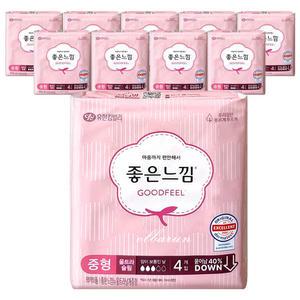 좋은느낌 오리지널 울트라 날개 중형 4매x10개 /자판기용 휴대용 여행용 생리대