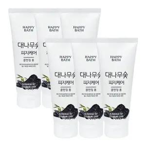 [해피바스] 대나무숯 피지흡착 클렌징폼 200g x6
