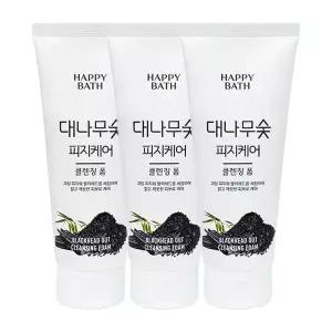 [해피바스] [해피바스] 해피바스 대나무숯 피지흡착 클렌징폼 200g x3