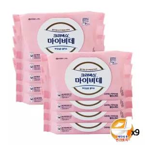 크리넥스 마이비데 밸런스케어 캡형 물티슈 40매 x 9팩