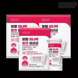 [보령본사] 보령 이너락 핑크 질 유래 여성 유산균 3개월분 3박스