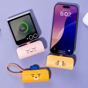 아트박스 더블유아이 카카오프렌즈 힙스터 도킹형 보조배터리 5000mAh