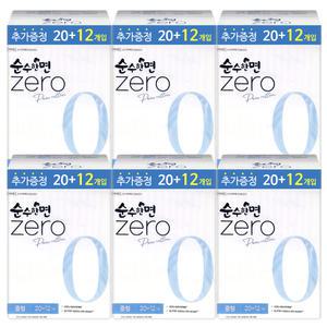 순수한면 제로 중형 20+12P X 6팩