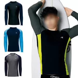 남자 래쉬가드 S34 빅사이즈(M-6XL) 수영복 비치웨어 상의