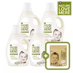 네이쳐러브메레 아기섬유유연제 용기형 1800ml 4개 + [GIFT] 아기 캡슐세제 10개입 1팩