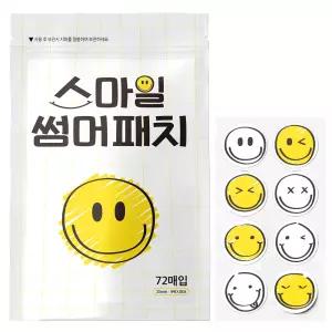 스마일 썸머 패치 72매입 2개 국내제조인증 어린이 유아 모기 벌레 해충 퇴치 기피 스티커 해외여행 물리기전