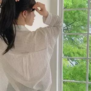 핫핑 [살안타템][ICH] 벤토 오버핏 썸머 텐셀 스트라이프 셔츠