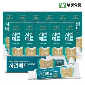 부광약품 시린메드 검케어민트 치약 잇몸치약 시린이치약 125g 12개