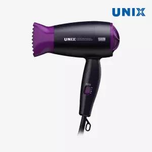 (헤어기기) 유닉스 접이식 헤어 드라이기 미니 음이온 드라이어 냉풍 4단 퍼플 1600W UN-A1407