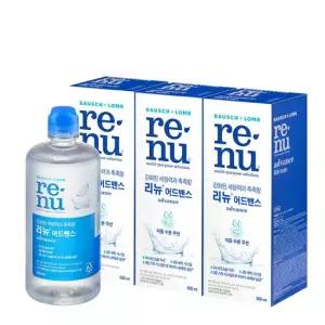 바슈롬 리뉴 어드밴스 355ml x 3개 소프트 렌즈 세척액
